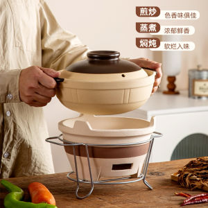 Retro Clay Pot Stove Top Rice Cooker Heat Resistant High Temperature Commercial Household Dry Burning Special for Gas Stove
