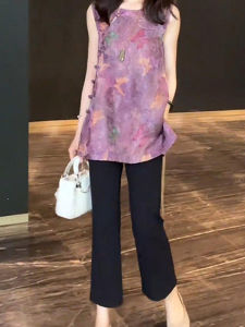 DAIXIANGFEIZI | Fashionable Chinese Style Outfit Small and Slimming 2-Piece Set