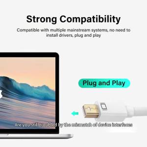 xiede | Cáp Chuyển Đổi Mini DP Sang HDMI 4K/2K DisplayPort Cho Macbook Air/Pro iMac Surface Pro Thunderbolt 1 2 - Cổng Mini DisplayPort Đực Sang HDMI Cái