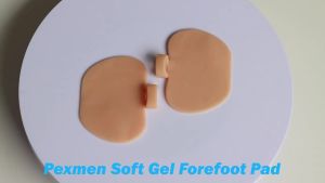 Pexmen 2/4Pcs Gel Forefoot Pad Ball of Foot Cushions Metatarsal Pads Shoes Insole for Pain Relief Foot Care Protector