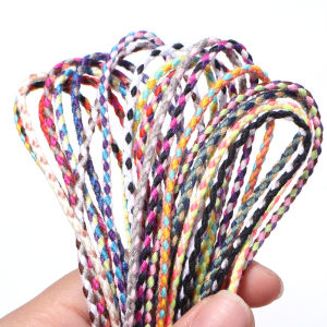 10yards Bohemian Multicolor Braided Cotton Cord Twist String For Jewelry Making DIY Macrame Crafts Tassel Bracelet Necklace