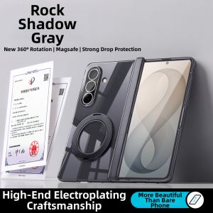 HANNUO | Thin Clear Protective Case for Galaxy Z Fold with Anti-drop Magnetic Hinge