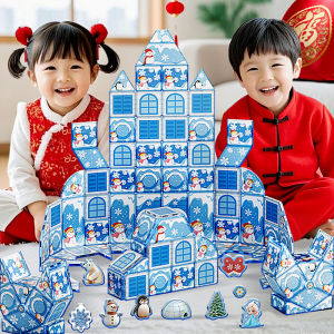 New Year Gift Powerful Magnetic Building Blocks Educational Assembly Baby 3 Years Old And above Children Toys Colorful Window Strong Magnet Strips 6