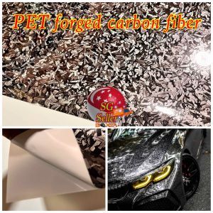 PET premium forged carbon fiber sticker wrap adhesive waterproof stretchablewashable.