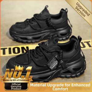 CVPAJ | Mens Thick Sole Height Increasing White Sneakers
