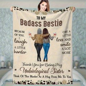 VIKAMA Best Friend Confesses Leopard Print Blanket Sisters Cheers Flannel Sisters Friendship Birthday Surprise