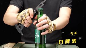 SILVER KNIGHT 16 in 1 Outdoor Adjustable Wrench Hammer Tools Stainless Steel Multifunctional Camping Emergency Tool