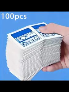 100 Khăn Ướt Dùng Một Lần Cho Kính Và Màn Hình Điện Thoại - Khăn Lau Bề Mặt Nhạy Cảm Đóng Gói Riêng Lẻ Dành Cho Điện Thoại Thông Minh Máy Tính Bảng