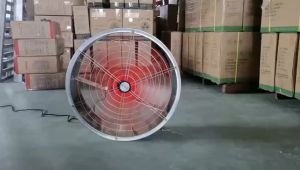 12-Inch Industrial Exhaust Fan Powerful High-Speed Exhaust Fan Duct Fan Cylindrical Ventilation Fan Silent Axial Fan Easy To Clean