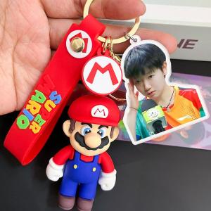 Double-Sided Acrylic Mario Keychain Bag Accessory Couple Kids Gift Creative Gift Tourmiuu Brand Rubber-Acrylic Material
