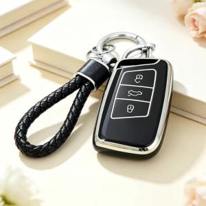 3 Buttons TPU Auto Fob Shell Holder Keyless Protector Remote Car Key Case Cover For VW PASSAT B8 Skoda Kodiaq Superb A7
