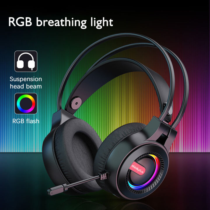 Lenovo G80 Gaming Headphone Headset 3.5mm/USB Head-mounted Wired Earbud ...