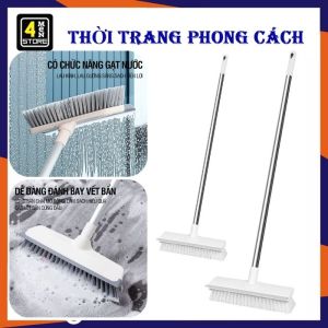Chổi Chà Sàn Chổi Lau Sàn Nước Quét Nhà Tắm Thông Minh Tiện Lợi Đầu Vuông - Cây Chà Sàn Nhà Tắm Thiết Kế Đầu Gạt Nước Và Đầu Chổi  Quét Nhà Siêu Sạch Mọi Góc Bẩn - Chổi Cọ Sàn Và Gạt Nước 2in1