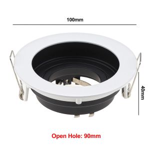 JOYINLED GU10 Downlight Housing Ø90mm Recessed Aluminum Alloy Mounting Frame Trim Kit for GU10 LED Spotlights Ceiling Light