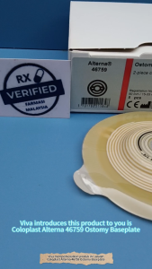 COLOPLAST CP 46759 ALTERNA OSTOMY BASEPLATE 2-PIECE CONVEX 50MM 15-33MM 5PCS 康乐保造口袋底盘5个/盒