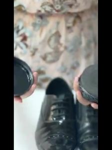 ZEO 39g Double-sided Sponge Leather Shoe Polish Brush Tool Colorless Shoes Wax for All Color Shoes