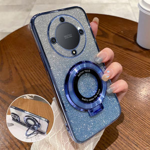 Applicable to Huawei Honor X9a Phone Case Honor New Arrival × 9A Protective Case RMO-NX1 Transparent Silicone Rmonx1 Drop-Resistant All-Inclusive Honor 5G Female Male Fancy X 9A Case With Bracket