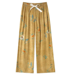 MIANXIANZHI | Cotton Silk Straight Leg Pants Thin Summer Home Wear Young People Outerwear High End Cool Wide Leg Pants Comfortable Fit
