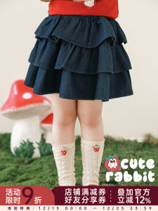 Váy Ngắn Denim Mỏng Thoáng Khí Mát Mẻ Cho Bé Gái Mùa Hè Váy Ngắn Denim Pha Trộn Cotton Pha Trộn Thường Ngày Cho Bé Gái