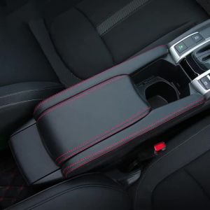 Car Center Console Armrest Box Cover Leather Trim Accessories For Honda Civic 10th Gen 2016 2017 2018 2019 2020 Civic X FC