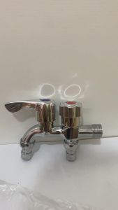 HW114- Stainless Steel Double Water Outlet Tap Dual-water Washing Machine Dual-water Tap Water Switch Expansion Faucet