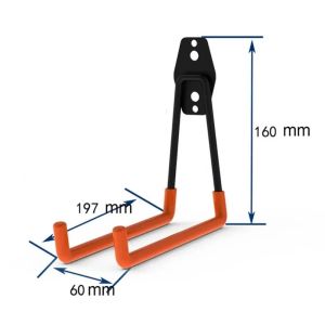 Heavy Duty Metal Bike Wall Mount Hook Garage Organizer Bicycle Hanger Stand Parking Holder Anti Slip Storage Tool Organizer