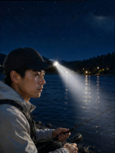 Smiling Shark | Sensing Headlamp for Fishing Powerful White and Red Light Ultra Bright Rechargeable Long Duration Night Fishing