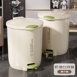 High Aesthetic Value Large Size High Capacity Kitchen Bathroom Luxury Sanitary Bucket Home Use Dustbin round Shape Pedal Open