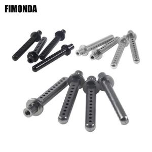 4Pcs Aluminum Alloy RC Car Body Posts Mount with R Clip for 1/10 Crawler Axial SCX10 90046 90047 90047 RC4WD D90 TF2 Tamiya CC01