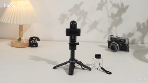 HOCO K27 ขาตั้งโทรศัพท์ 3in1 ด้ามจับมือถือ ไม้เซลฟี่ รีโมทบลูทูธ หมุน 360 องศา Grip Phone Tripod