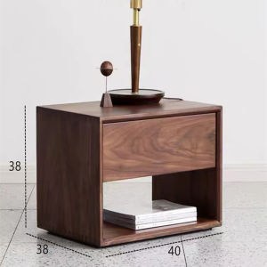 GOOFANSER | Scandinavian Solid Wood Small Bedside Table