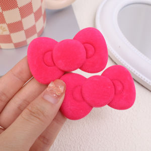 ถุงเล่นอารมณ์หนีบผม กับ ถุงบางปัก กระเป๋าผมโบว์คลิปผมหวานคิตตี้ กิ๊บหนีบผมสีชมพูกำไลกำมะหยี่ รูปแมว 2 สด (ชมพู)