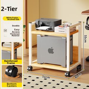 WUBUWEI | Office Computer Host Storage Rack Mobile Shelving Unit