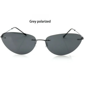 Sunglasses Rimless Titanium Men Eyewear Polarized Ultralight Driving Ultraviolet-proof Sun Glasses Fishing Sunglasses Fashion