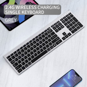 NexusClick 104 Keys Wireless Keyboard Mouse Ofiice Set 2.4G USB receiver Type-C Rechargeable Ergonomic silent For Laptop Tablet