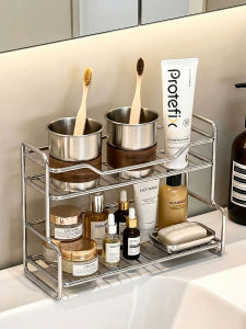 SUOBAI | Narrow Dual-level Stainless Steel Organizer Shelf