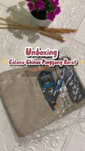 Celana Chinos Panjang Pinggang Karet Pria Premium Bahan Material Combed Street Original