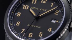 New Seagull Mens Watch Fashion Multifunction Belt Sapphire Luminous Automatic Mechanical Watch Pilot Series 819.33.6080H