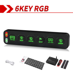 CO LIGHT 6 Gangs Switch Panel for Jeep Wrangler JK Left Side A-Pillar 6-Switch Pod Fits for Jeep Wrangler JL 12V 24V