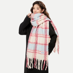 TUCANO | New Red and White Checked Fashionable Versatile Scarf