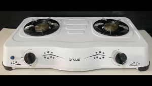 Kompor Gas 2 Tungku Pemantik Pakai Baterai Dan Pemantik Mekanik Double Ignition - Double Starter - Elektrik Mekanik QPlus