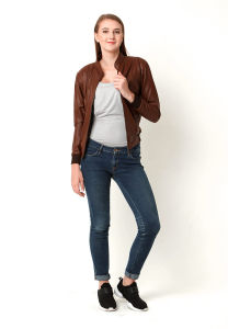 Java Seven DDN 556 - Jaket Outwear Casual Viena Wanita Warna Coklat