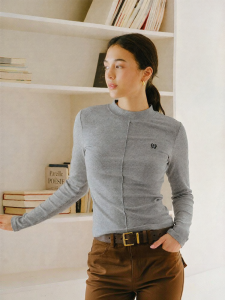 Semir | Áo Thun Cao Cổ Mùa Đông Thiết Kế Thông Minh Mới Thêu Ôm Sát Giảm Béo