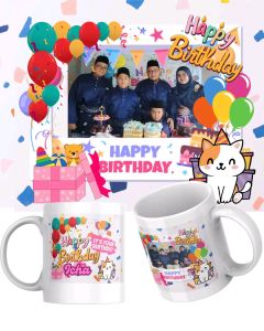 HAPPY BIRTHDAY MUG VIRAL‼️custom nama & gambar‼️RM10‼️