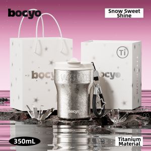 BAICAIYA | Pure Titanium Thermal Tumbler Dual Drinking Mug