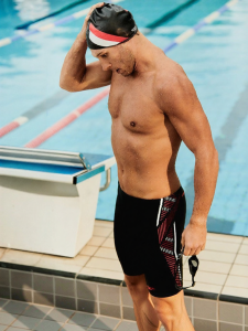 Speedo | Eco-Friendly Chlorine-Resistant Elastic Comfort Competition Training Mens Knee-Length Swim Trunks