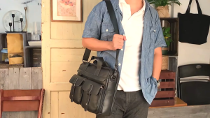 Tas Kerja Kulit Asli Pria Tas Laptop 156 Inch Tas Dokumen Kantor Tas Messenger Bisnis terbaru