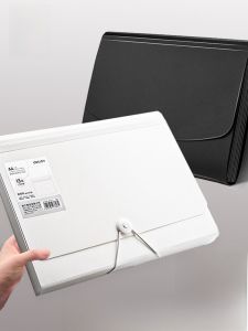 กระเป๋าใส่เอกสารแบบพับ Accordion Deli 13 ช่อง สำหรับใส่เอกสาร A4 ชั้นวางเอกสารหลายชั้นสำหรับใช้ในออฟฟิศและโรงเรียน