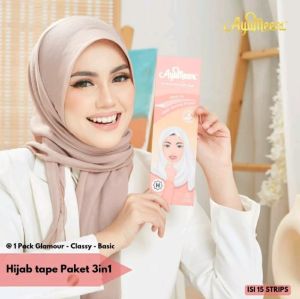 Tape hijab Hijab tape Ayumeera 3 in 1  Classy Glamour dan Basic hijab melengkung paripurna