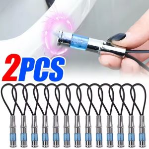 2PCS Portable Anti Static Keychain Pendant Car Static Eliminator Blue Light Visual Auto Body Static Discharger Key Ring Accessories